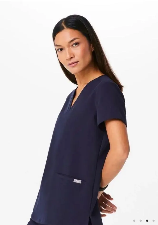 Casma Three-Pocket Scrub Top™ Navy Size XL - Image 2