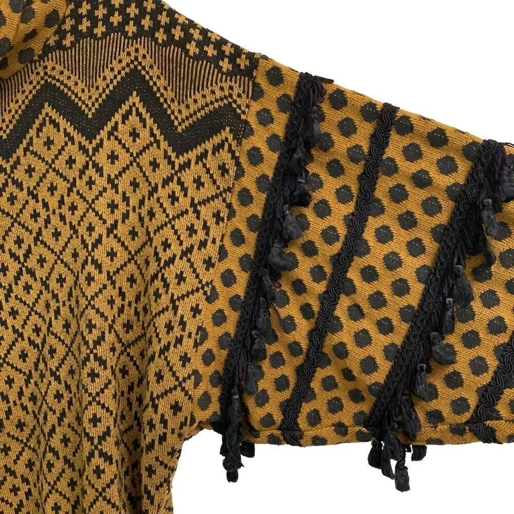 Vintage EYRE Walker Boho tassel sweater set Size M* READ Tan Size M - Image 12