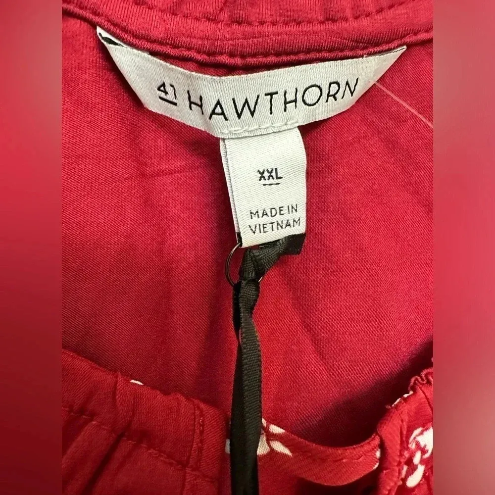 Market & Spruce Women's Red Floral Sleeveless Tank Blouse Top NWT - Image 5