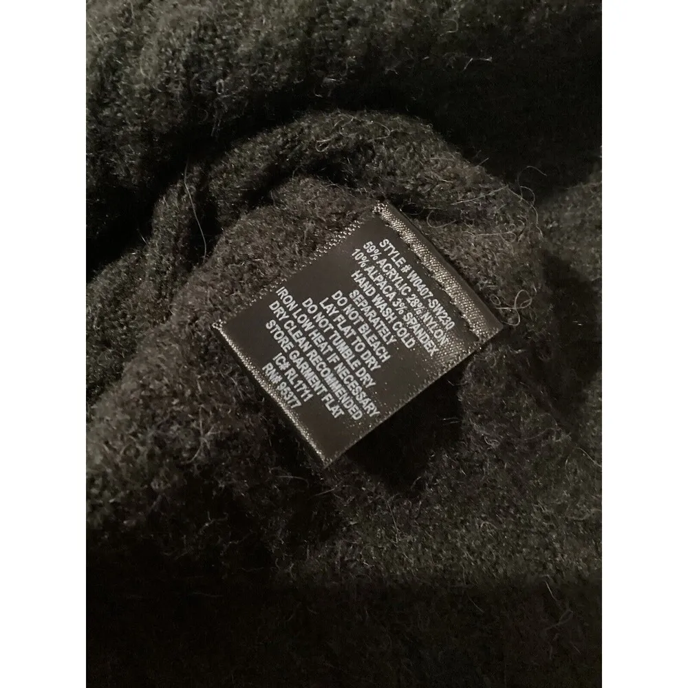 Sanctuary Dark Gray Alpaca Blend Pullover Knit Sweater XS - Image 5