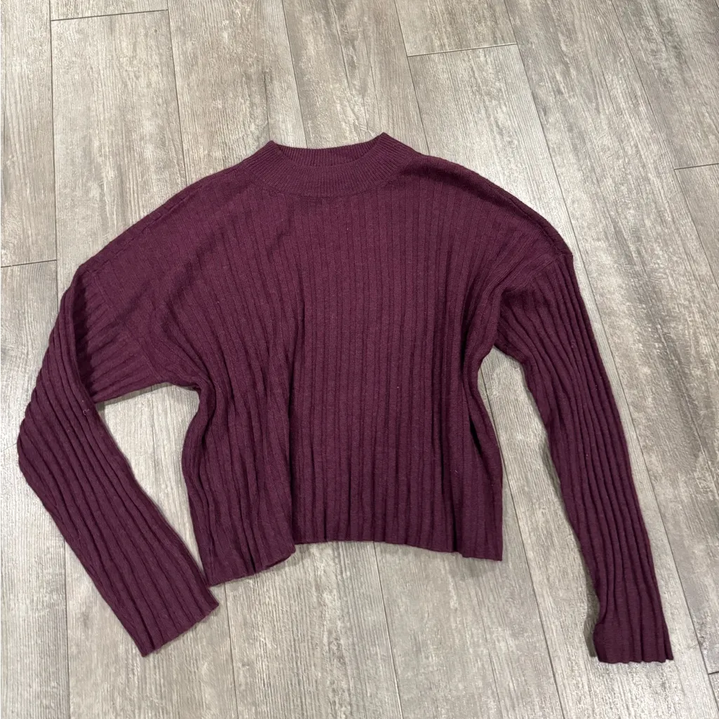 Madewell mock neck  crop sweater - Image 4