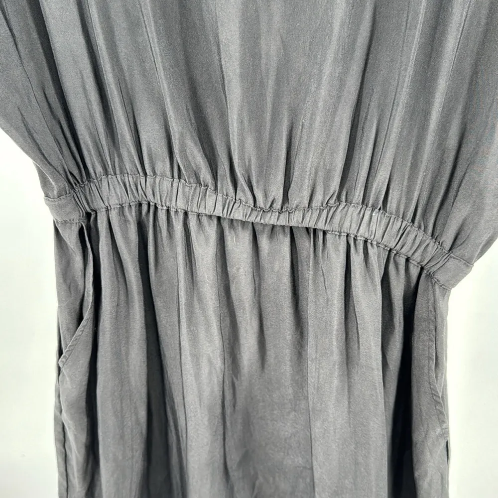 Express Gray Embellished Short Sleeve mini dress tunic silky L casual party - Image 6