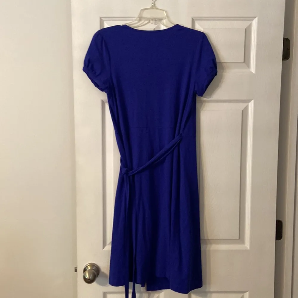 Lands Ends Wrap Dress purple color length 38” bust 32” very soft dress - Image 7