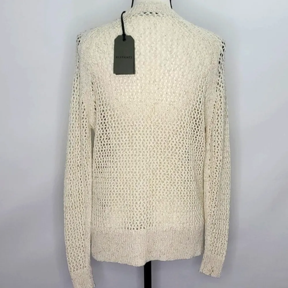 NWT All Saints‎ Mesh Metallic Crew Sweater - Image 5