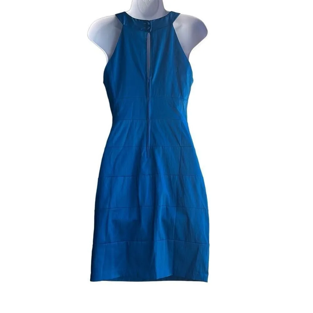 B. Darlin 7/8 Juniors Blue Bodycon Bandage Beaded Neckline Dress Cocktail Prom - Image 2
