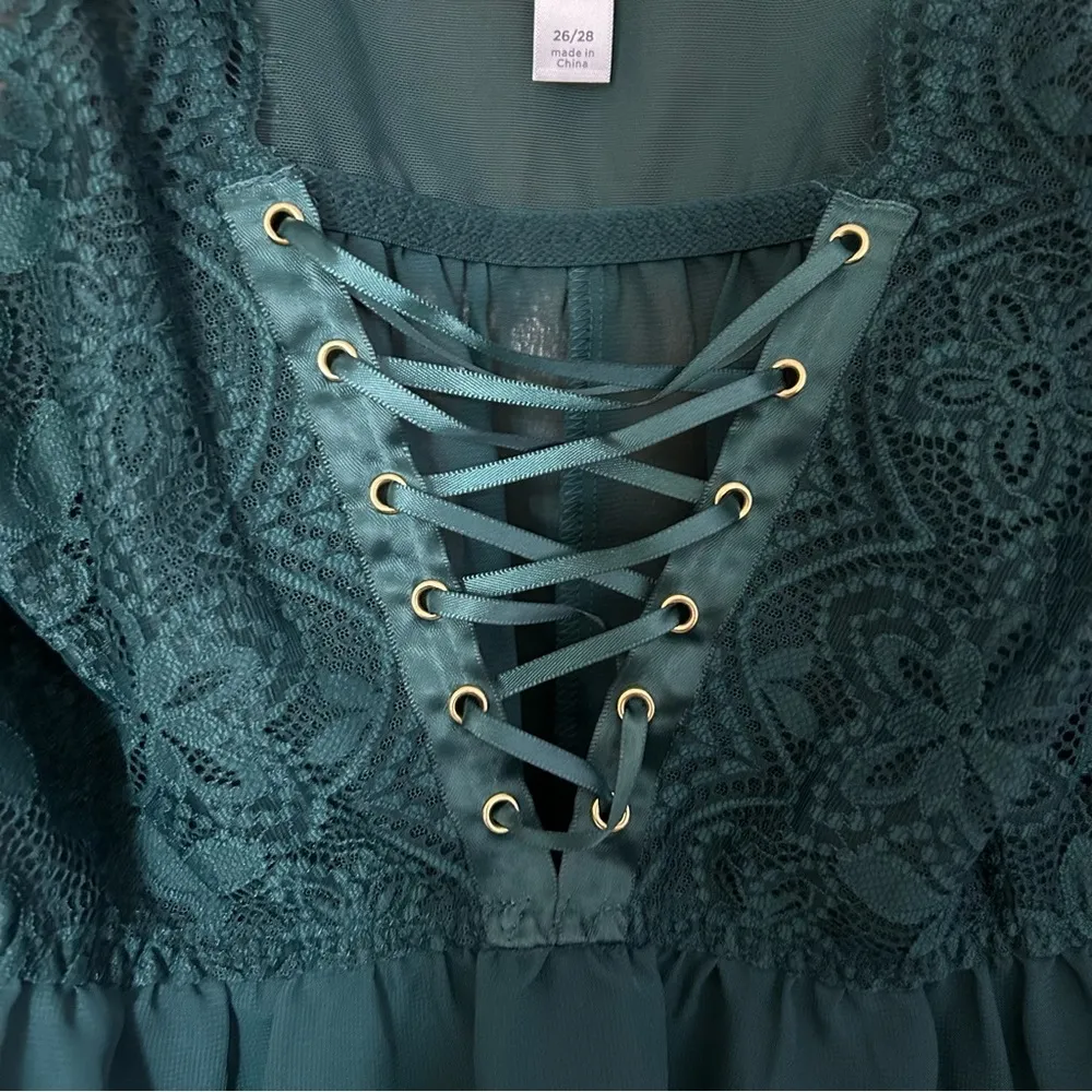 Cacique Scallop Lace Babydoll Cami Tank Lingerie in Plus Size 26/28 - Image 3