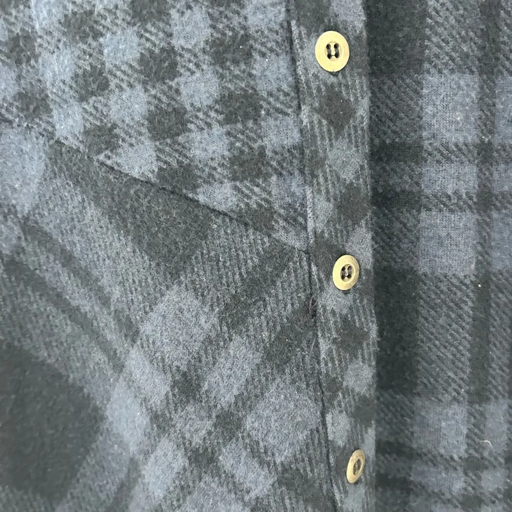 Soft Surroundings Flannel Fleece Button Down Sz S - Image 7