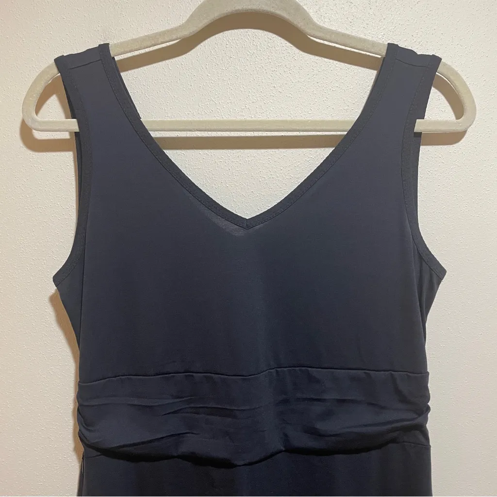 Title Nine Black Breeze V-Neck Active Athletic Mini Dress Sleeveless Size Medium - Image 4