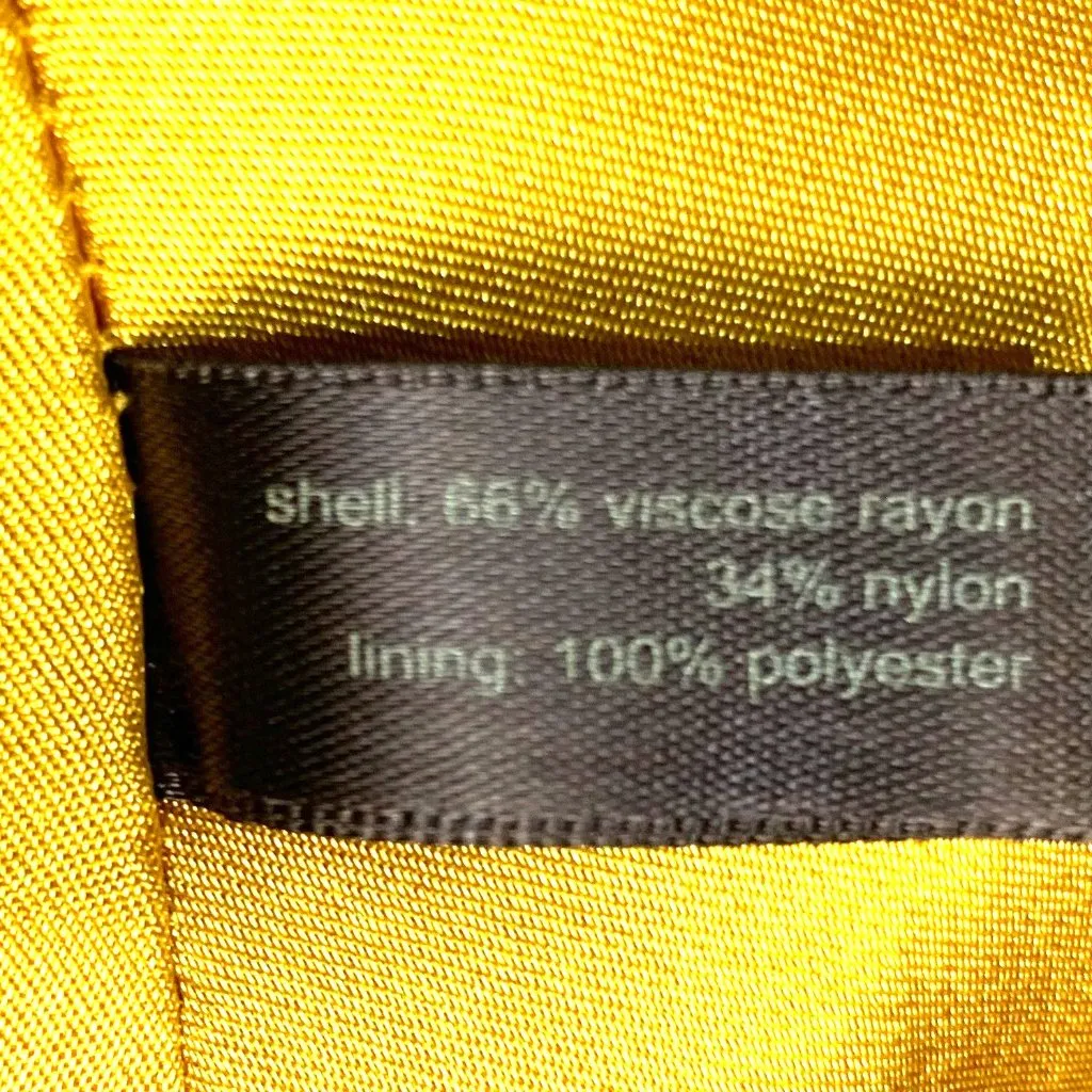 Yellow Strapless Crinkle Sheer Stripe Pleated Dress 6 Girly Flowy HOCO Pageant - Image 11