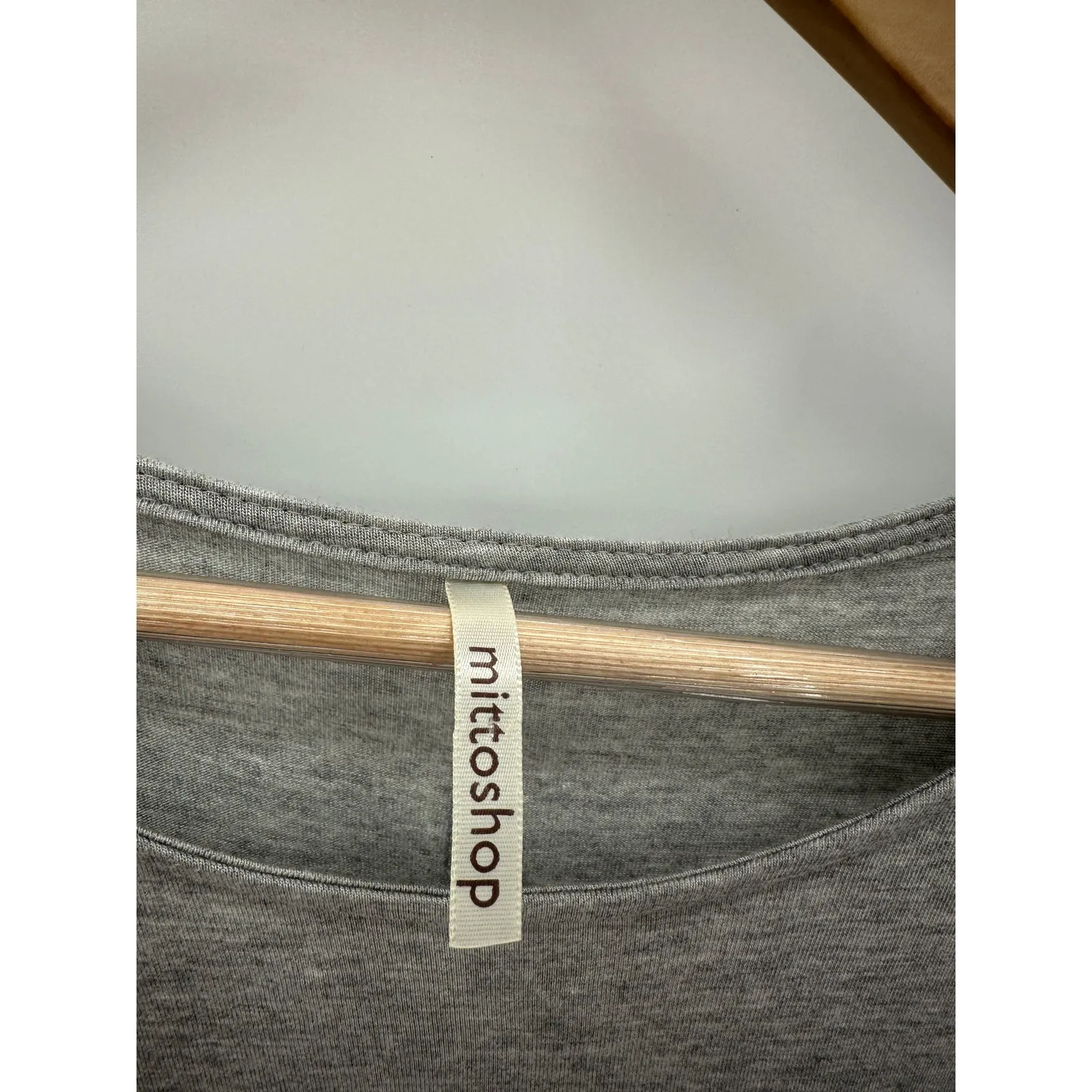 Mittoshop Grey Short Sleeve Round Neck Pockets Shirt Dress Women's Size Small S - Image 4