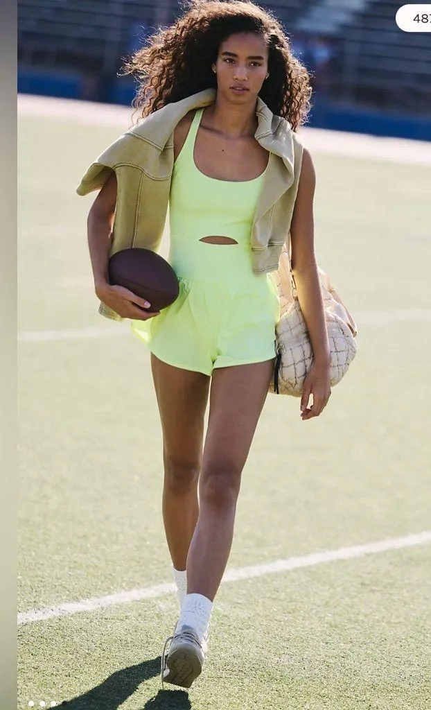 Free People movement Righteous Runsie Yellow Size M - Image 2