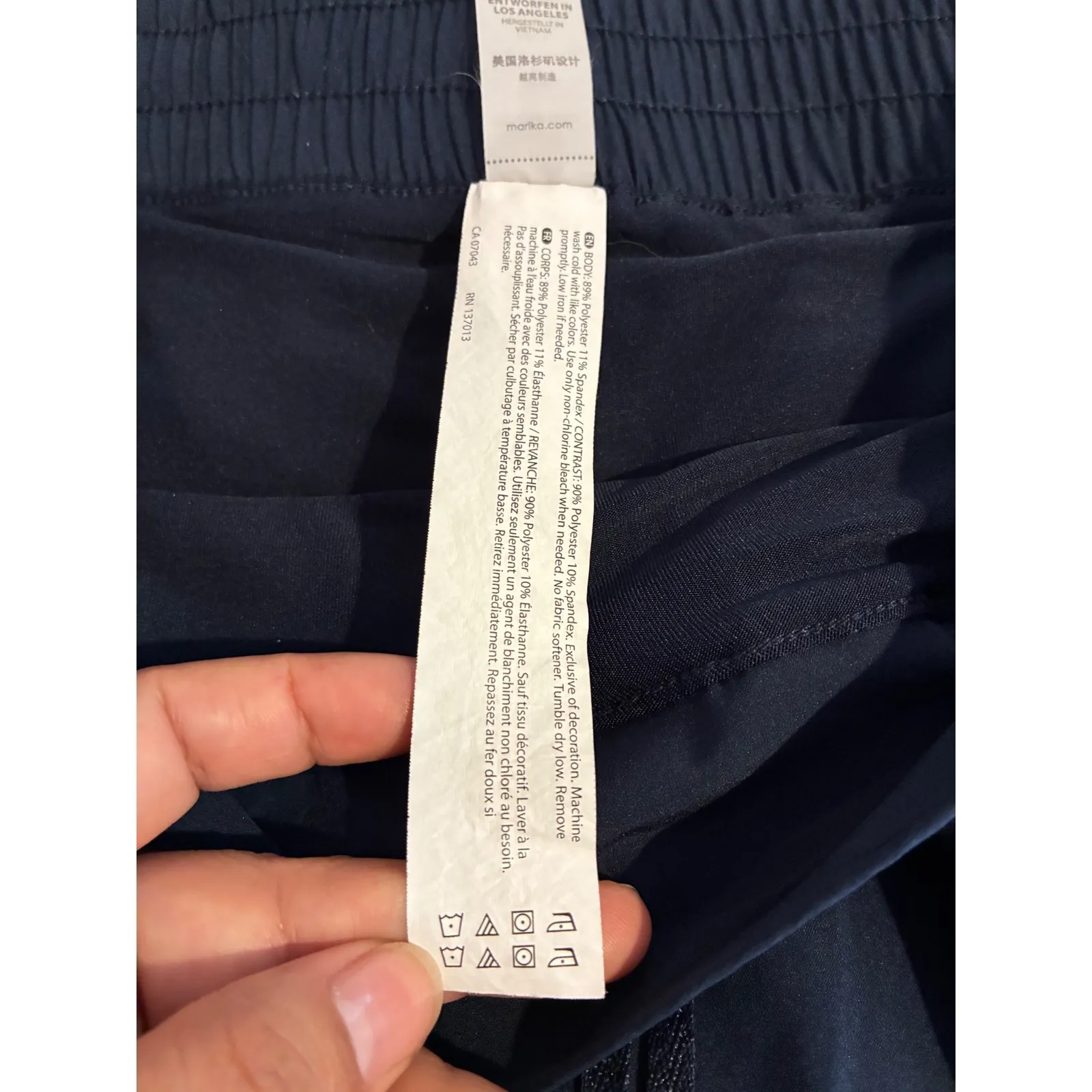 Marika Skort Athletic Skirt Pull On Drawstring Pockets Navy Blue Size S‎ - Image 5