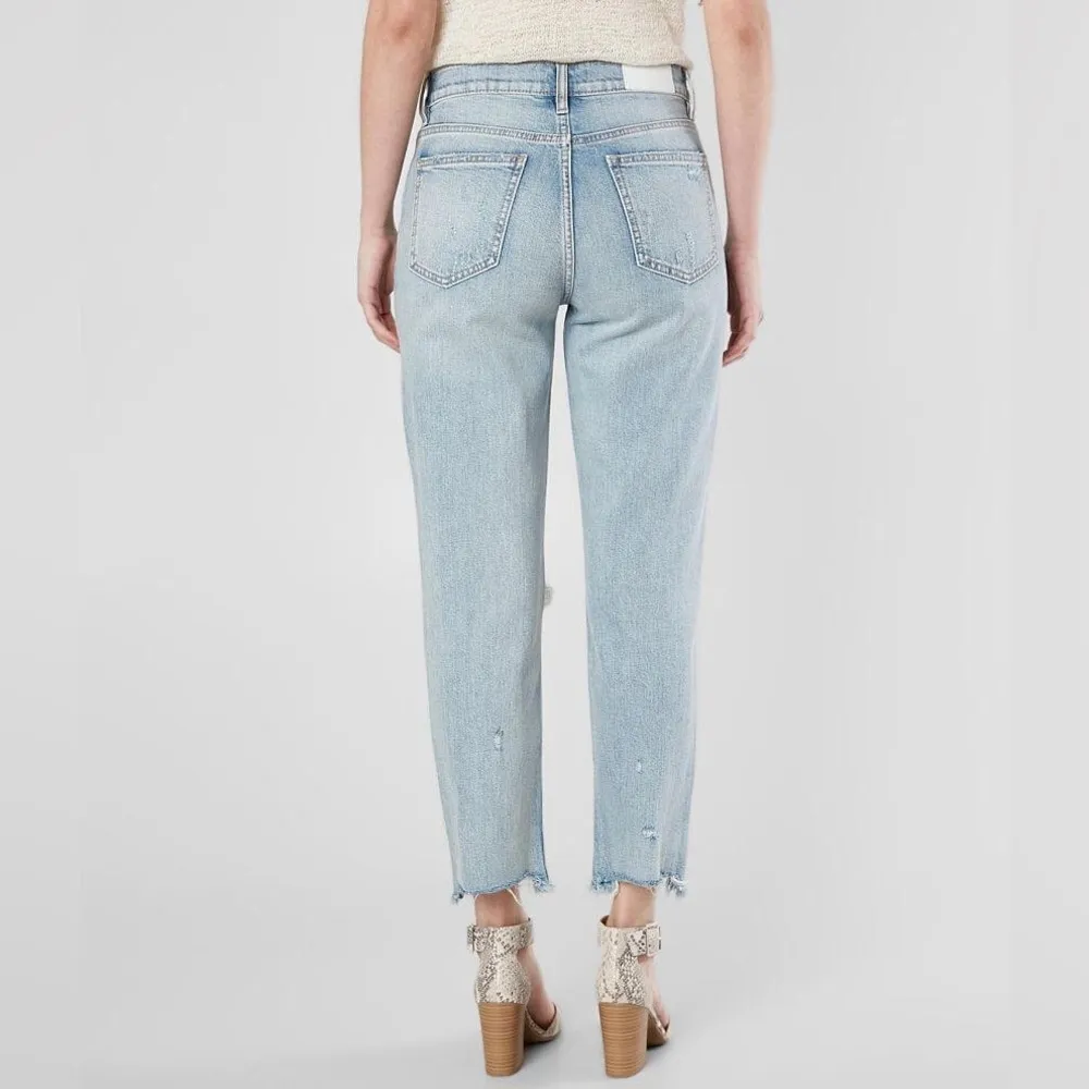 PISTOLA Charlie High Rise Ankle Straight Jean Distressed in Blue Cult Size 26 - Image 5