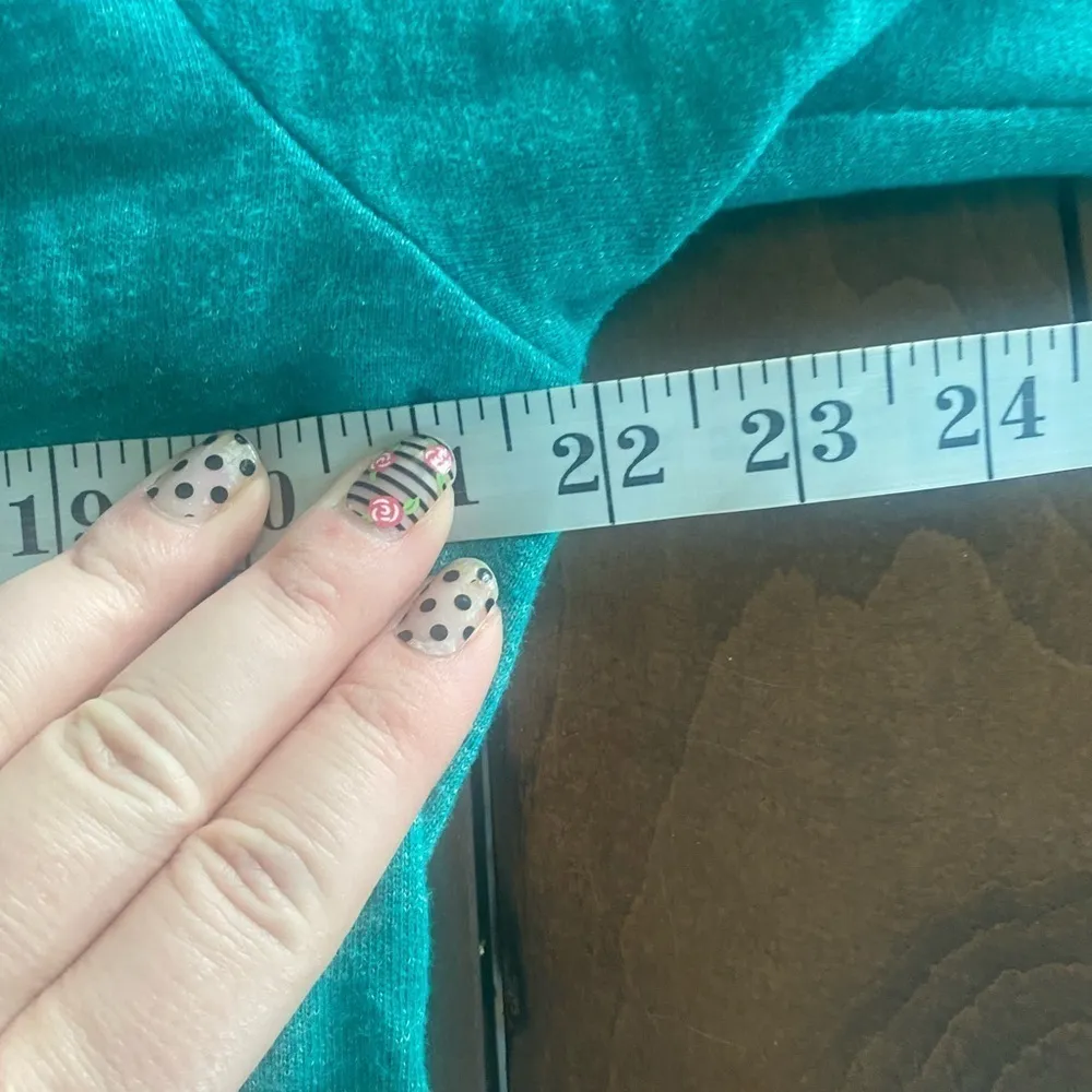 The North Face Fallsgrove Wrap Sweater Toggle Cardigan S Heathered Green Cotton - Image 7