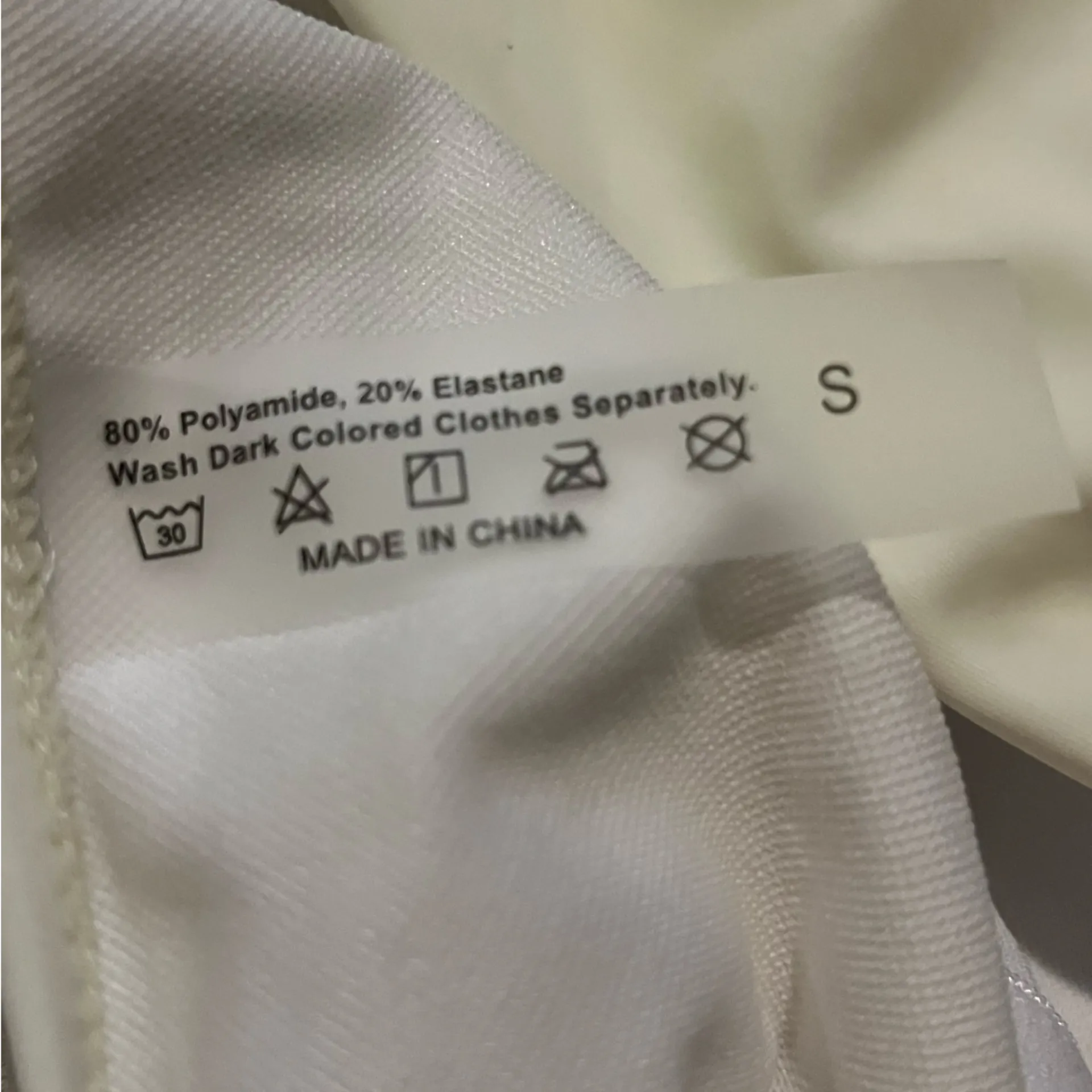 SHEIN Women’s One-Shoulder Cream Swimsuit - Image 3