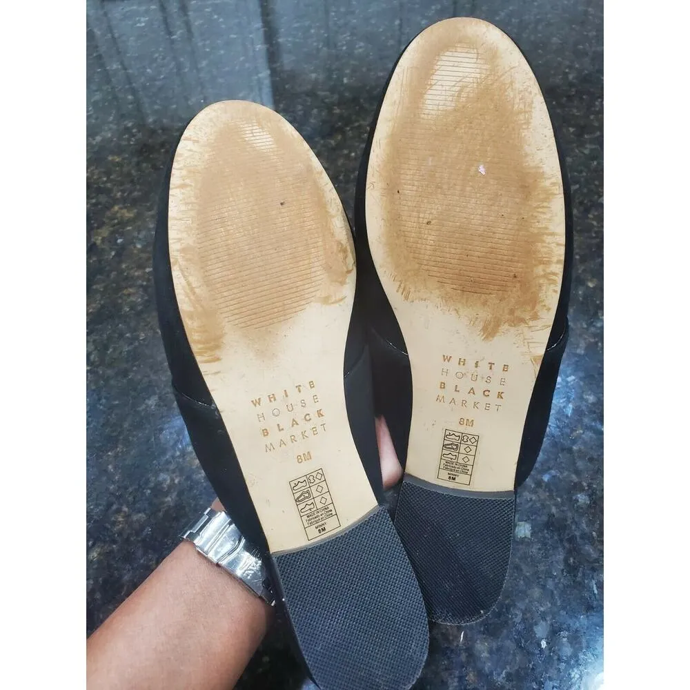 White House Black Market Women's Floral Closed Toe Low Top Mules Shoes Size 8M - Image 8