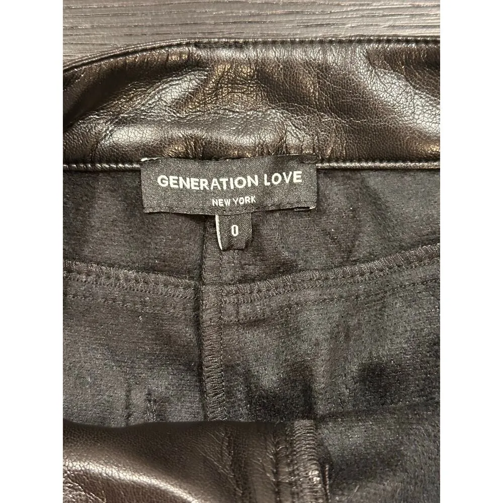 Generation Love Nate Vegan Leather Cargo Pants Black size XS /0 - Image 5