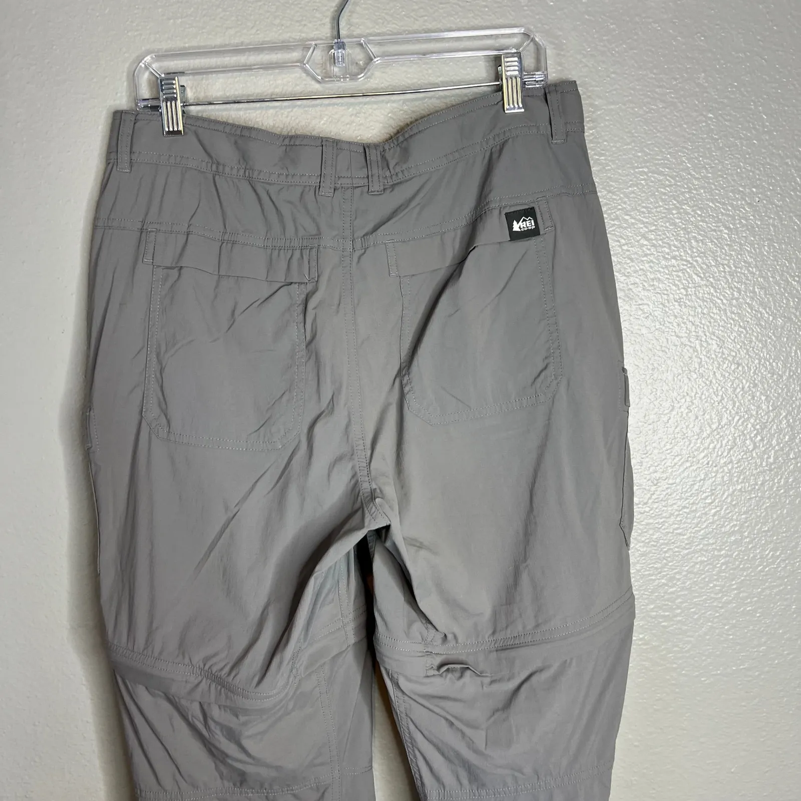 REI‎ Co-op Womens Convertible Hiking Pants Size 12 Gray Zip Off Cargo Travel - Image 9