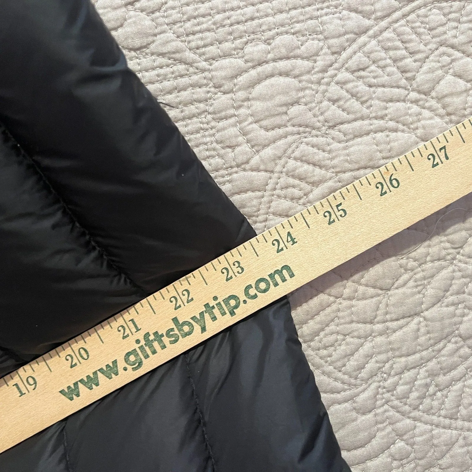 MARTHA STEWART Down puffer Jacket short sleeves XXX Black zip front, pockets Size XXS - Image 9