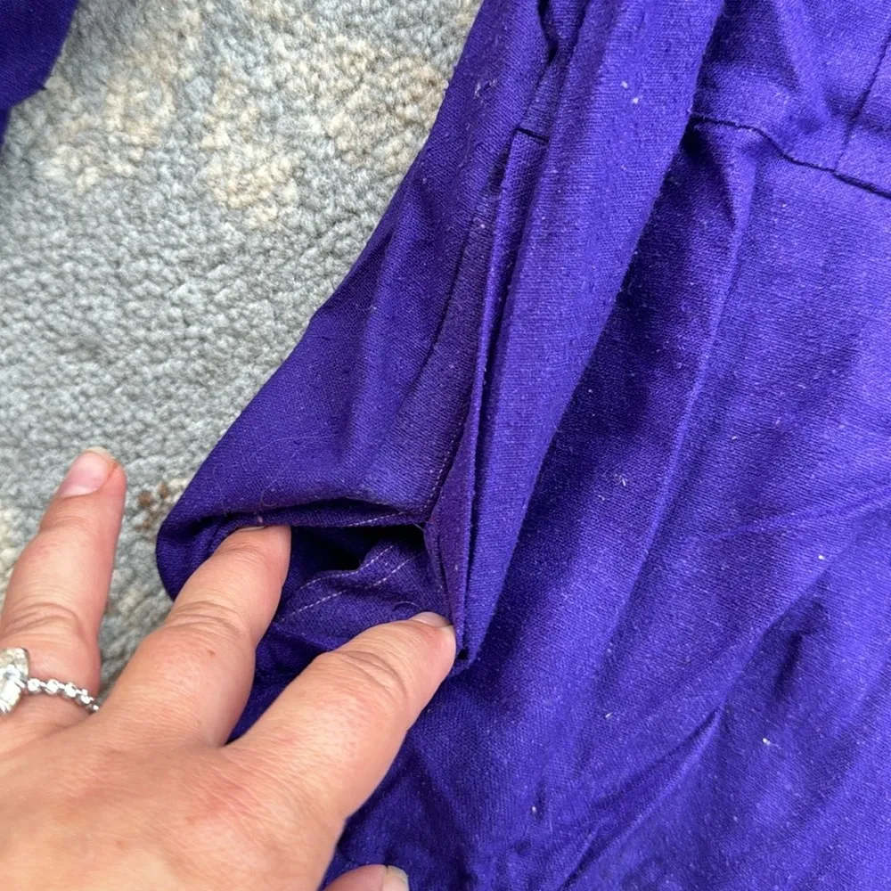 Vintage Objects Gold Silk Tracksuit Purple Medium - Image 3