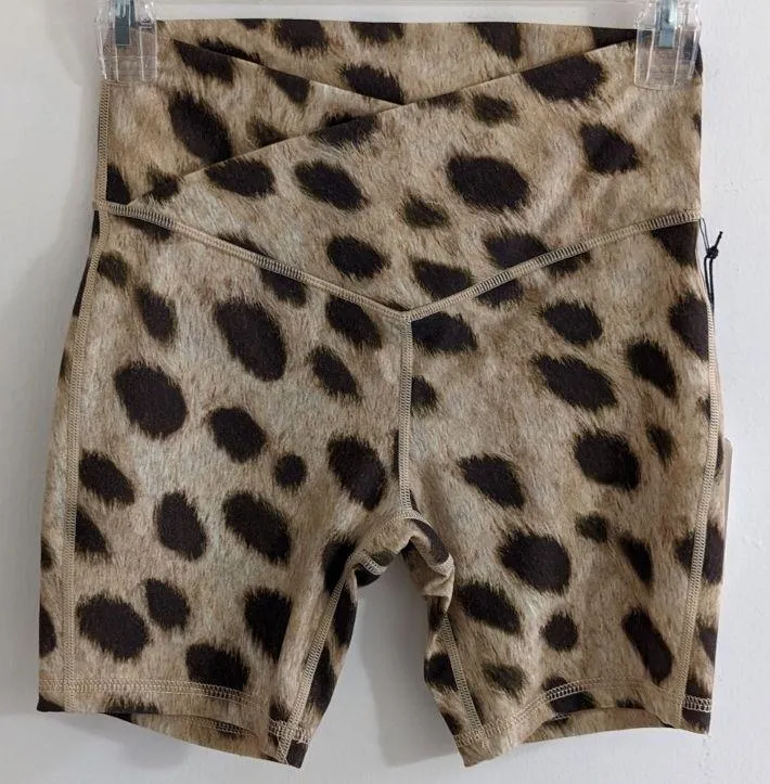 We Wore What Brand New Splice Leopard Print Shorts - Image 4
