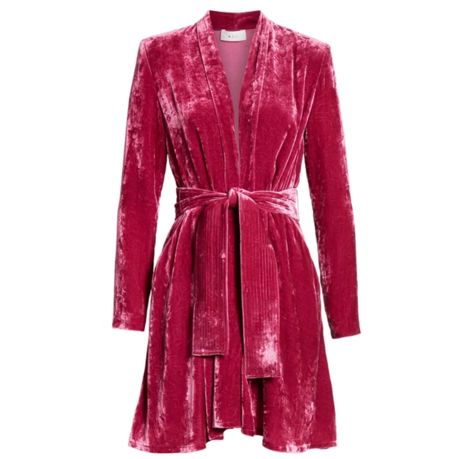 ALC Pink Crushed Velvet Mini Dress - Image 4
