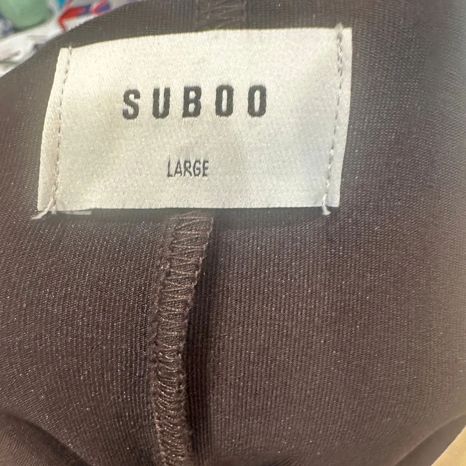 Suboo Black Floral Mesh Midi Dress LARGE Ruched Bodycon Cocktail Party Work $280 - Image 12