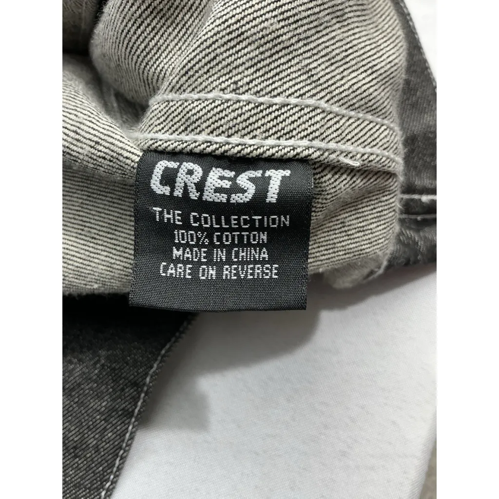 Womans Crest Jeans Denim Trucker Jacket 2 XL Black Size XXL - Image 4