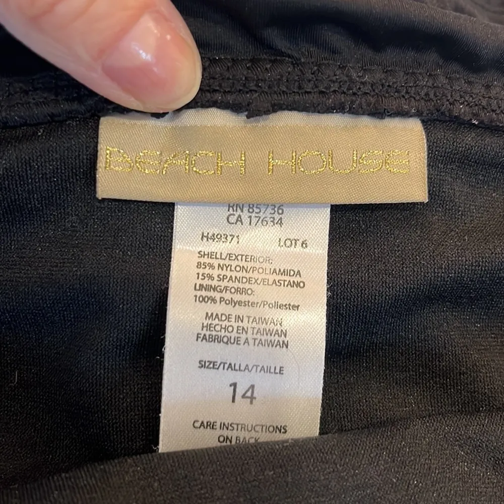 Beach House Swim Skirt Black Size 14 - Image 4