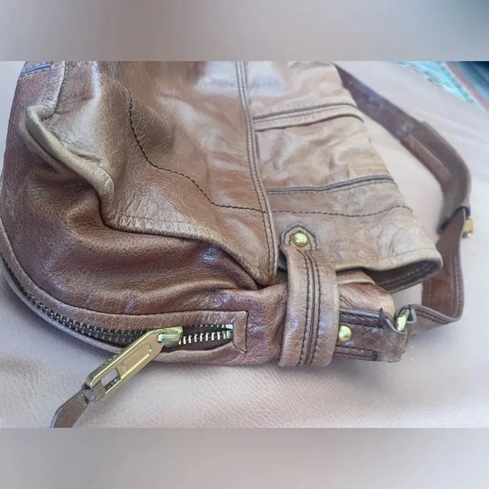 VINTAGE Y2K Juicy Couture Brown Leather
Shoulder Bag - Image 7