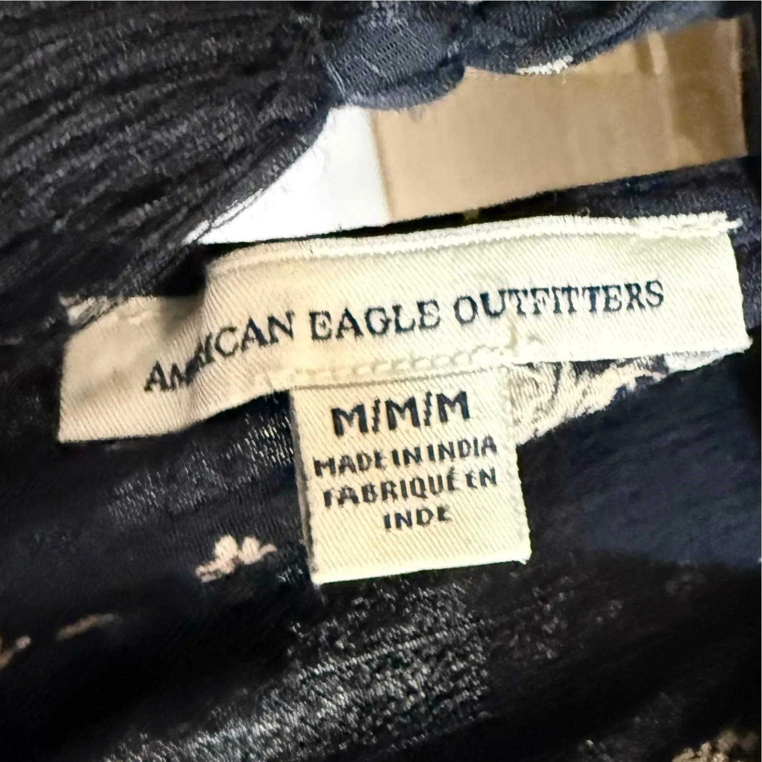 American Eagle M Blue Floral Maxi Dress Flared Tied Wedding Cottage Boho Fest - Image 6