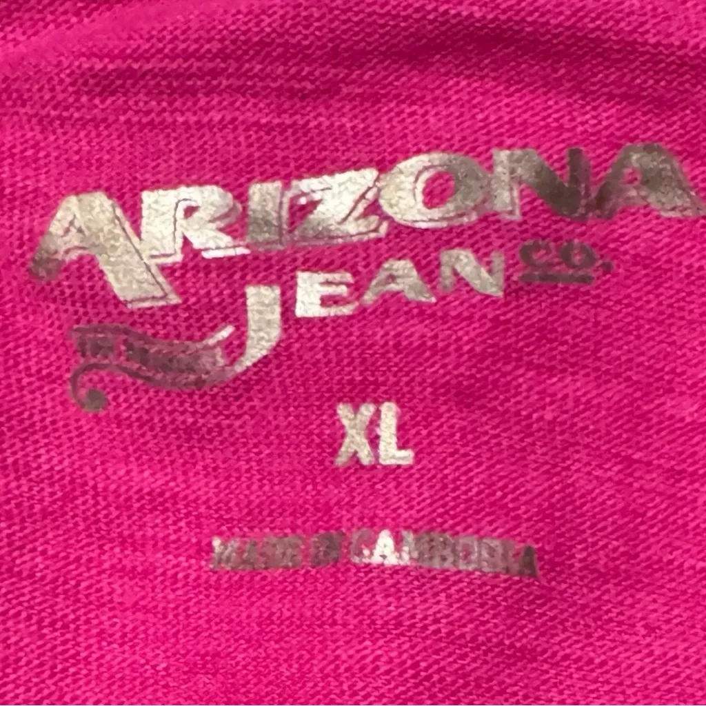 Arizona Jeans Women's Pink V-Neck Top Sz XL - Image 8
