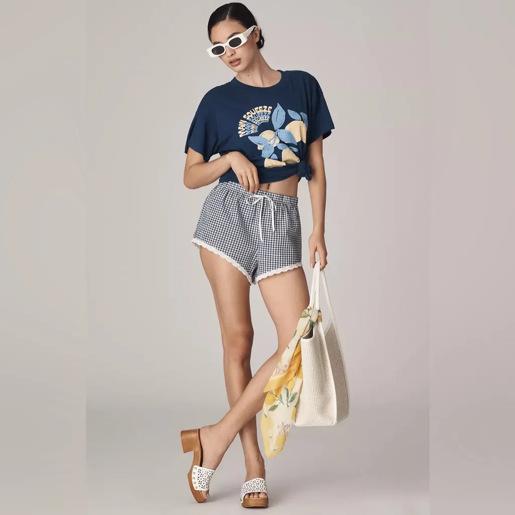 Girl Dangerous • NWT Navy Main Squeeze Lemon Tee Shirt Blue Size M - Image 4