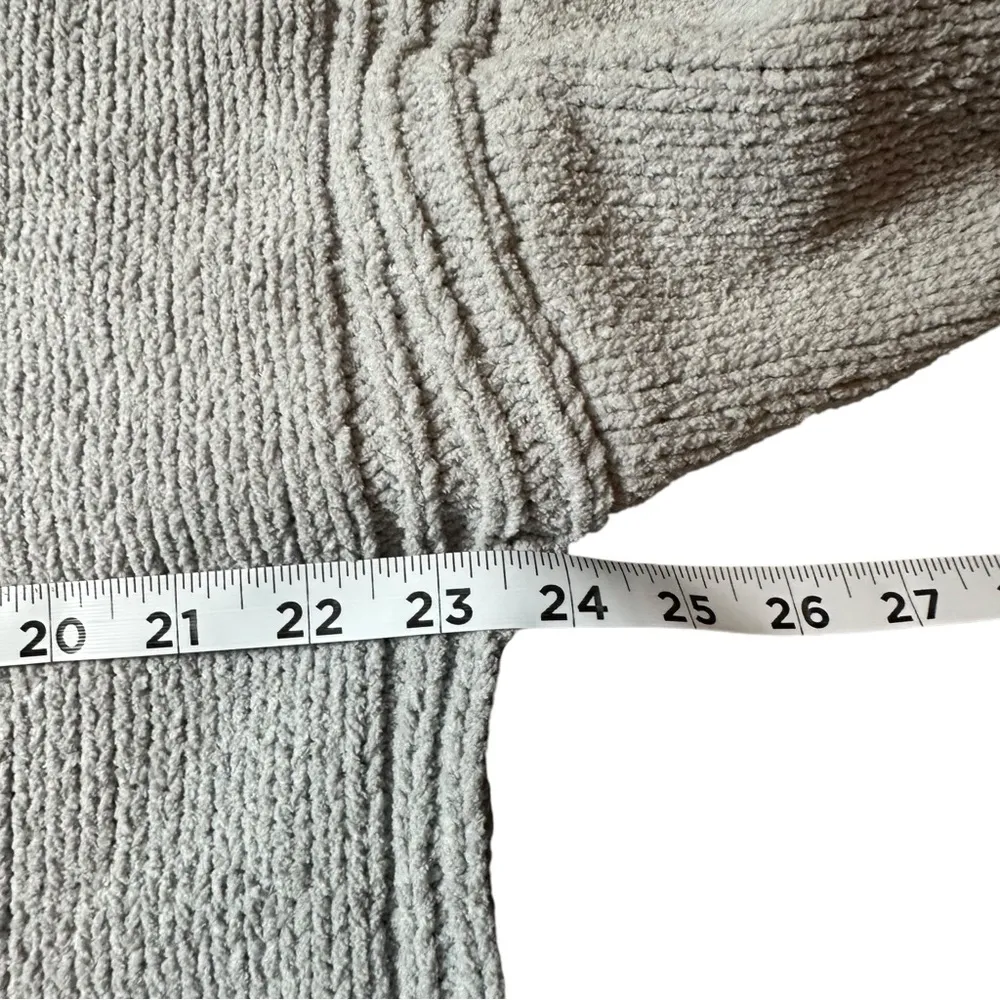 Light Blue Chunky Chenille Turtleneck Sweater size XL - Image 4