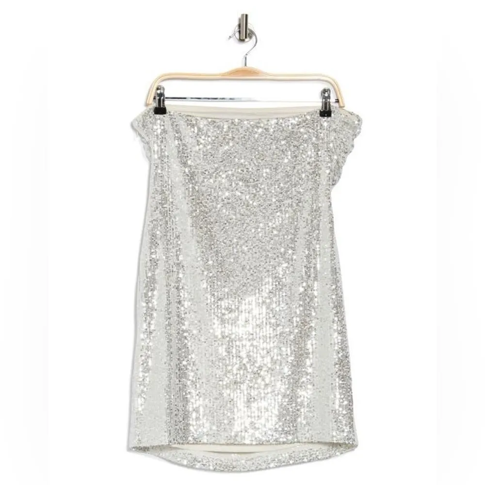 Abound Silver Sequin Strapless Mini Dress - Image 2