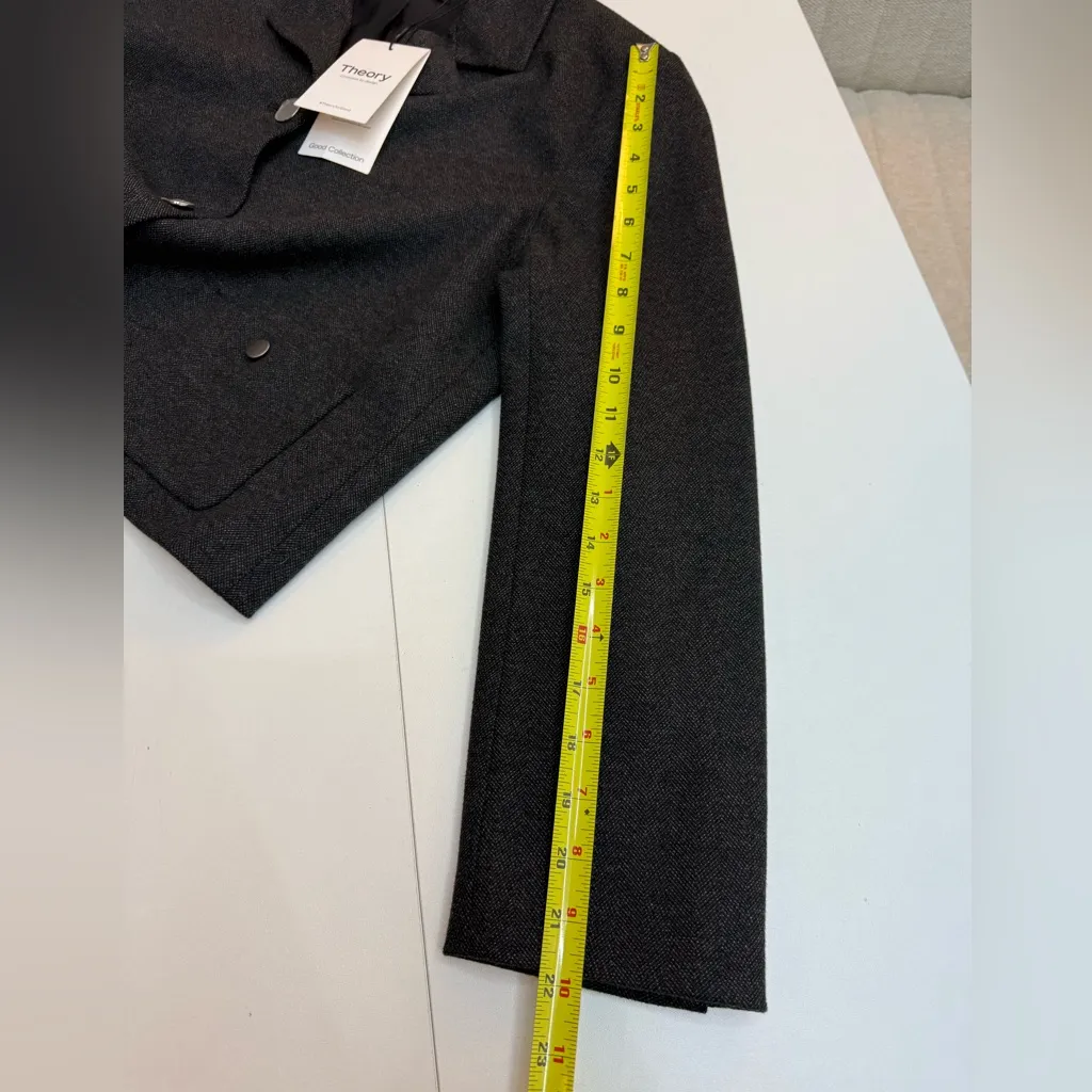 NEW THEORY Knit Boxy Crop Jacket size 12 - Image 7