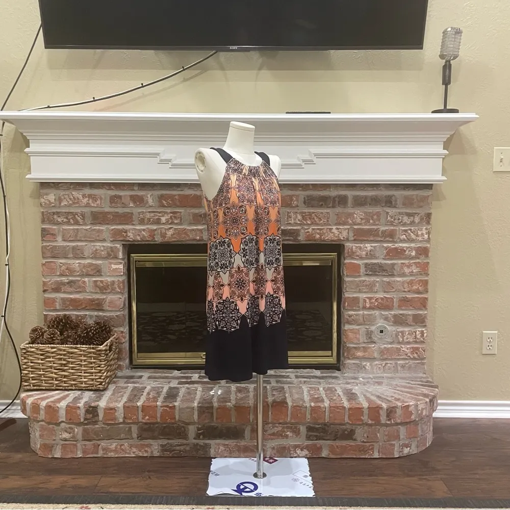 EnFocus Petites orange and black floral midi dress / 4P / Excellent condition - Image 6