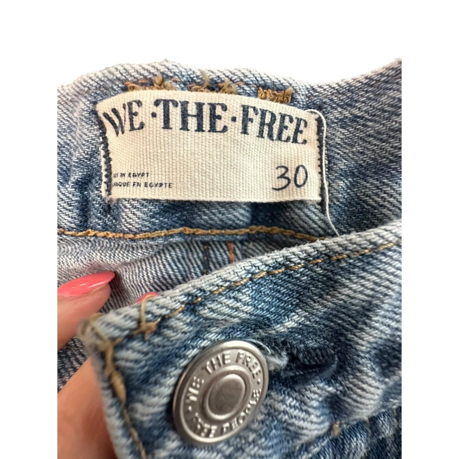 We The Free‎ People Women's Size 30 High Rise Denim Shorts Button Fly #GG4-5 - Image 2