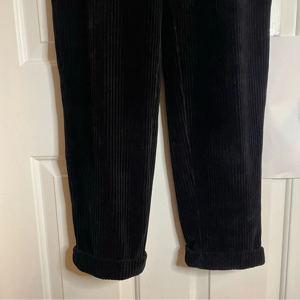 Michael Simon Ribbed Black Pants with Side Zipper Size Medium goth emo retro - Image 2