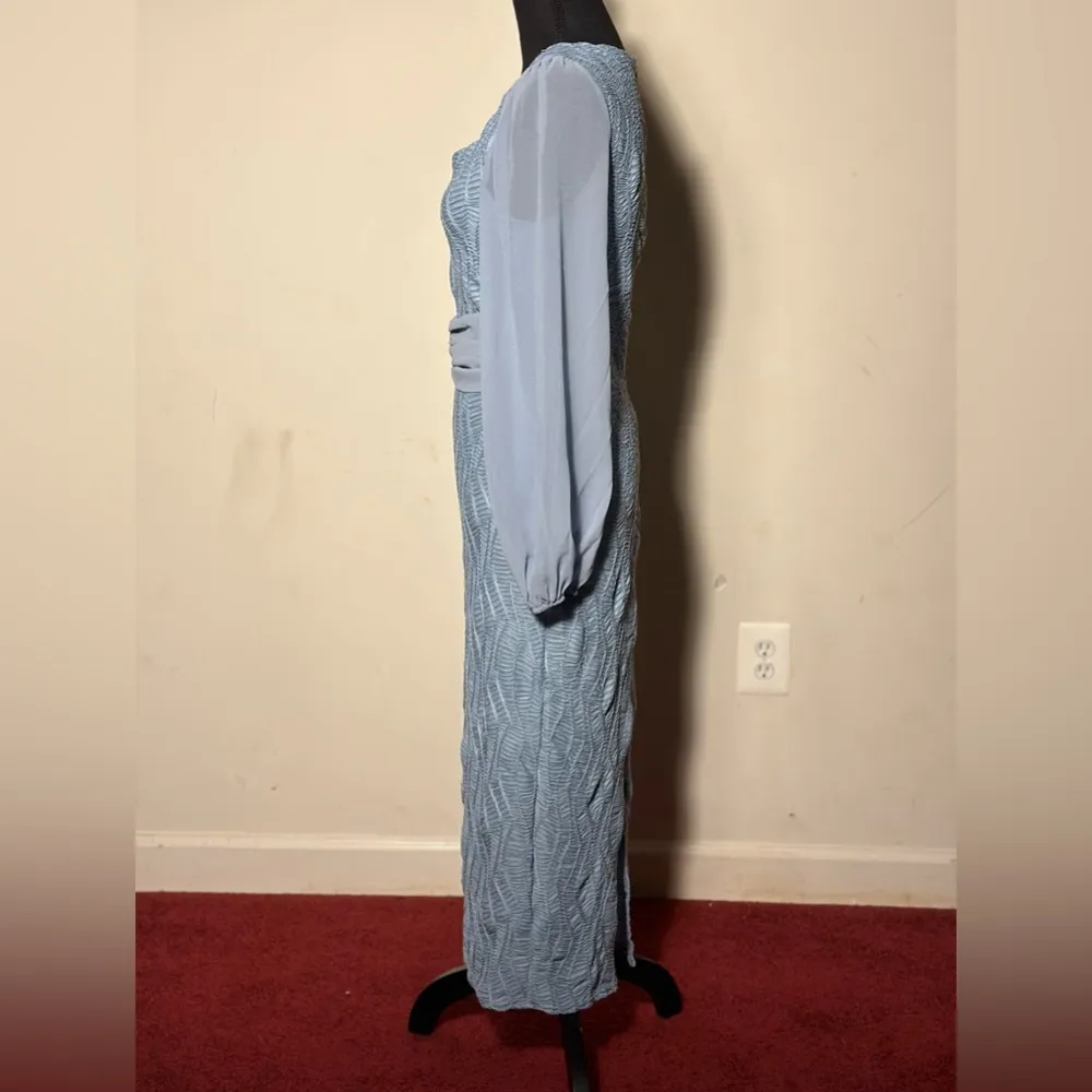 Sweetheart Neck Lantern Sleeve Split Back Bodycon Dress Dress - Image 5