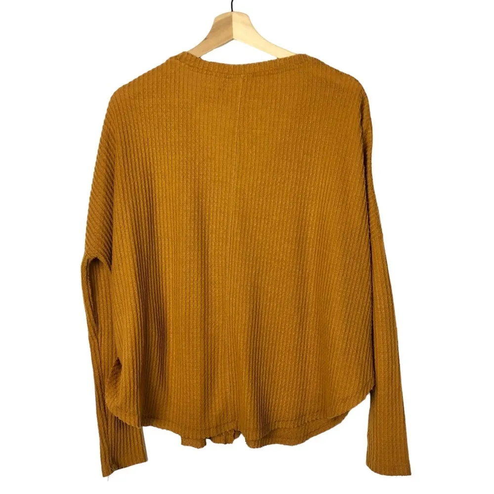 Urban Outfitters UO Out From Under Orange Jojo Waffle Knit Long Sleeve S - Image 4