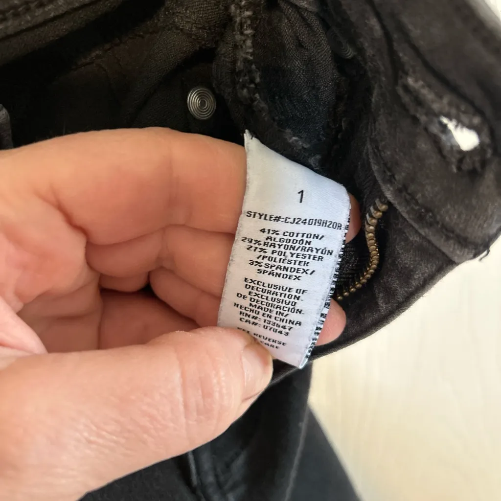 Celebrity Pink Black Jeans with Glittering Silver Stripes - Image 4