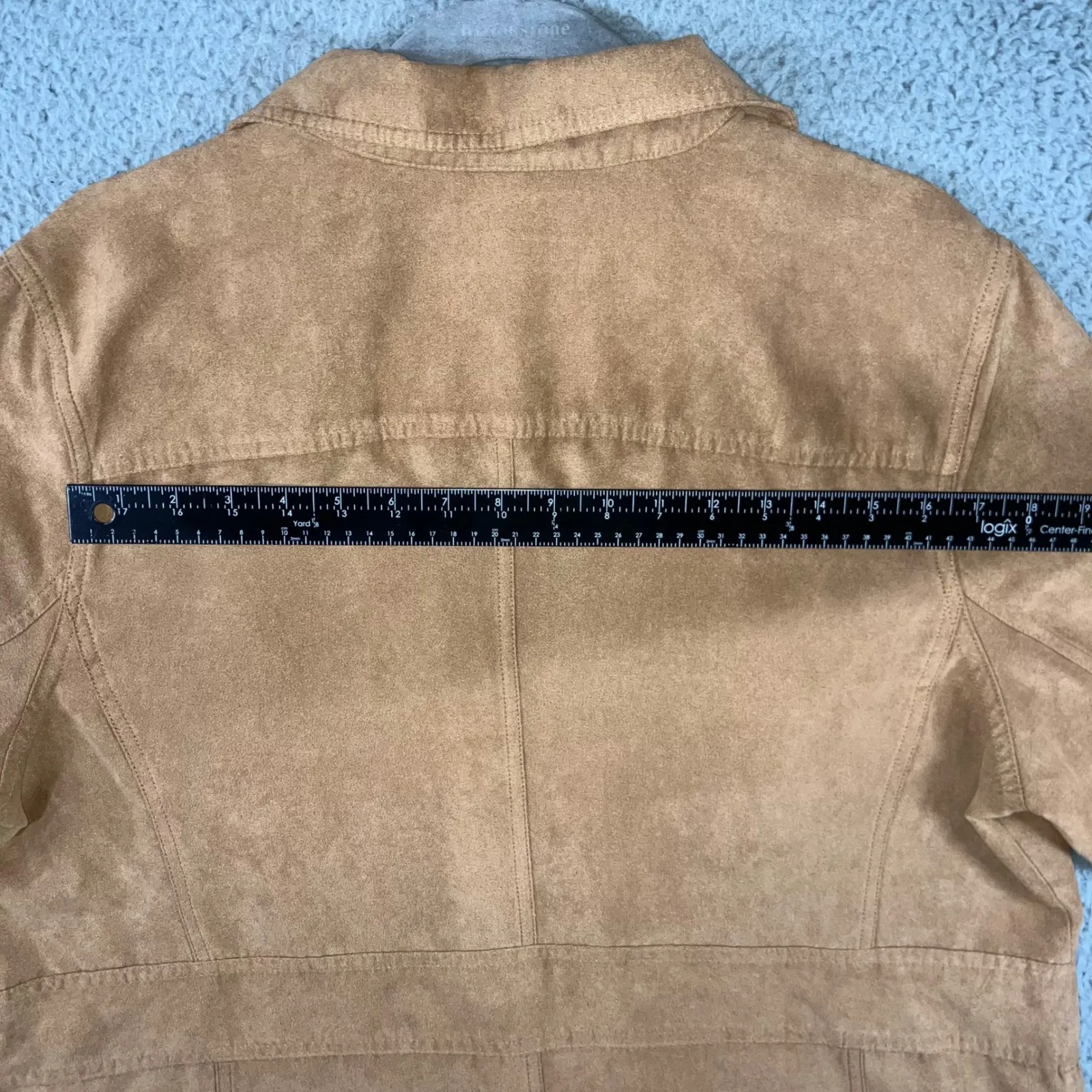 Croft & Barrow Faux Suede Shirt Jacket Women 1X Button Front Academia Minimalist - Image 7