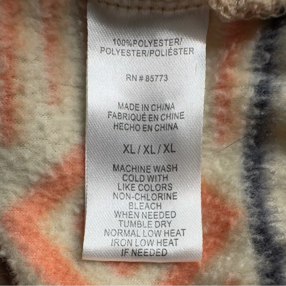 O'Neill Sierra Tribal Fleece 1/4 Quarter Zip Pullover w/ Pockets Women's XLarge - Image 5