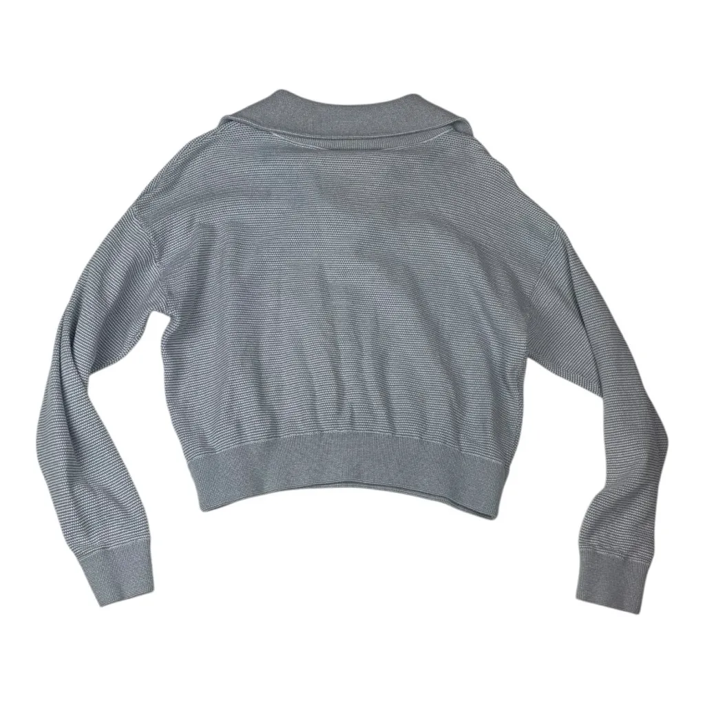 Varley x Barry's size xs gray knit pull over 1/4 zip Sweater - Image 10