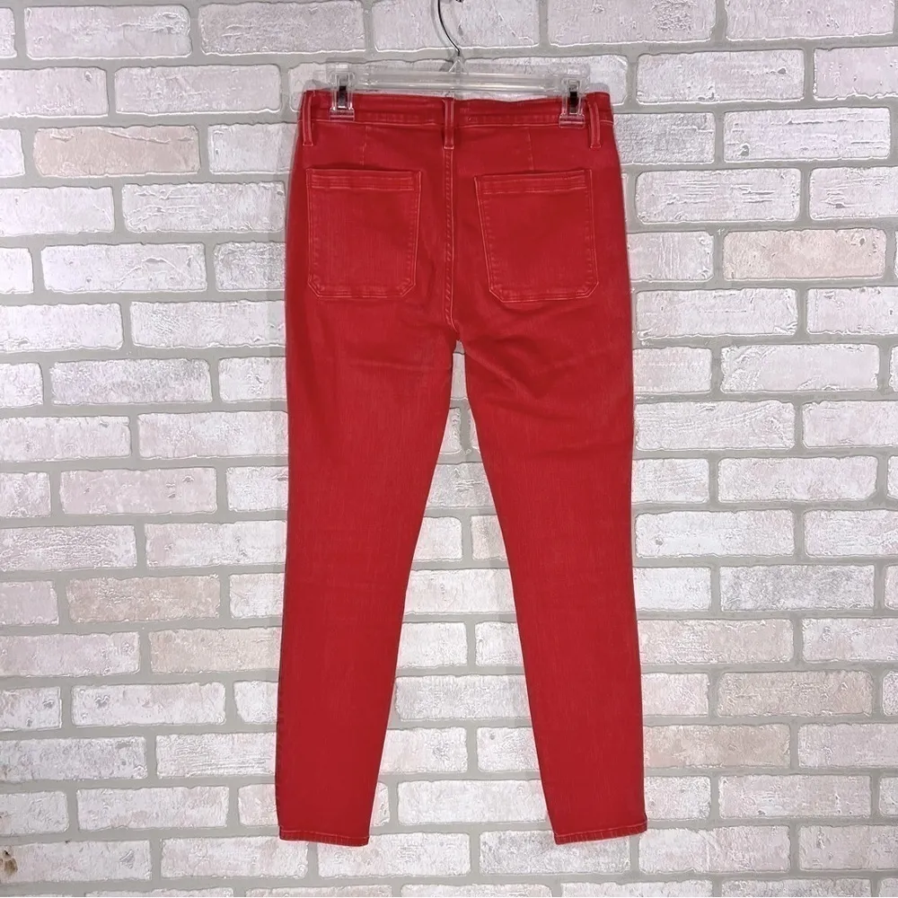 Frame Denim LeBardot Skinny Ankle Jeans in Cherry Size 26 - Image 7