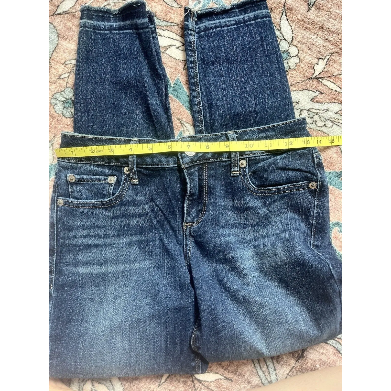 Lucky Brand Jeans Women 0 / 25 Blue Skinny Raw Hem EUC - Image 3