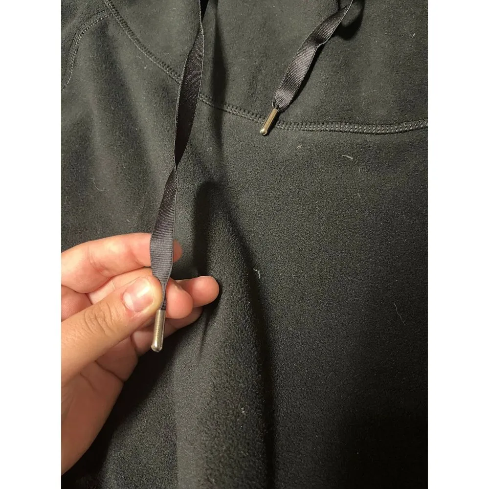 Lululemon Don't Hurry Be Happy‎ Pullover Black Cowl Neck Soft Fleece Size 6 - Image 4