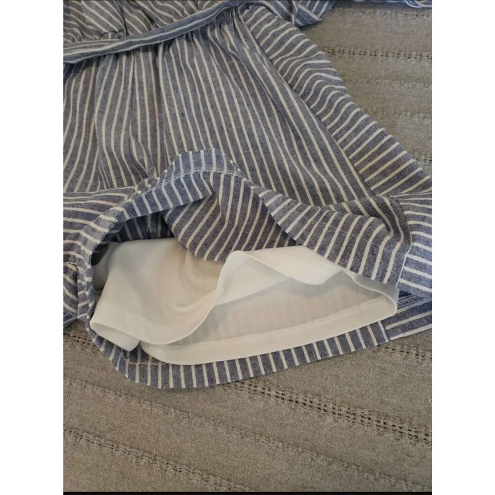 Purple Snow ash blue and white stripe romper. - Image 15