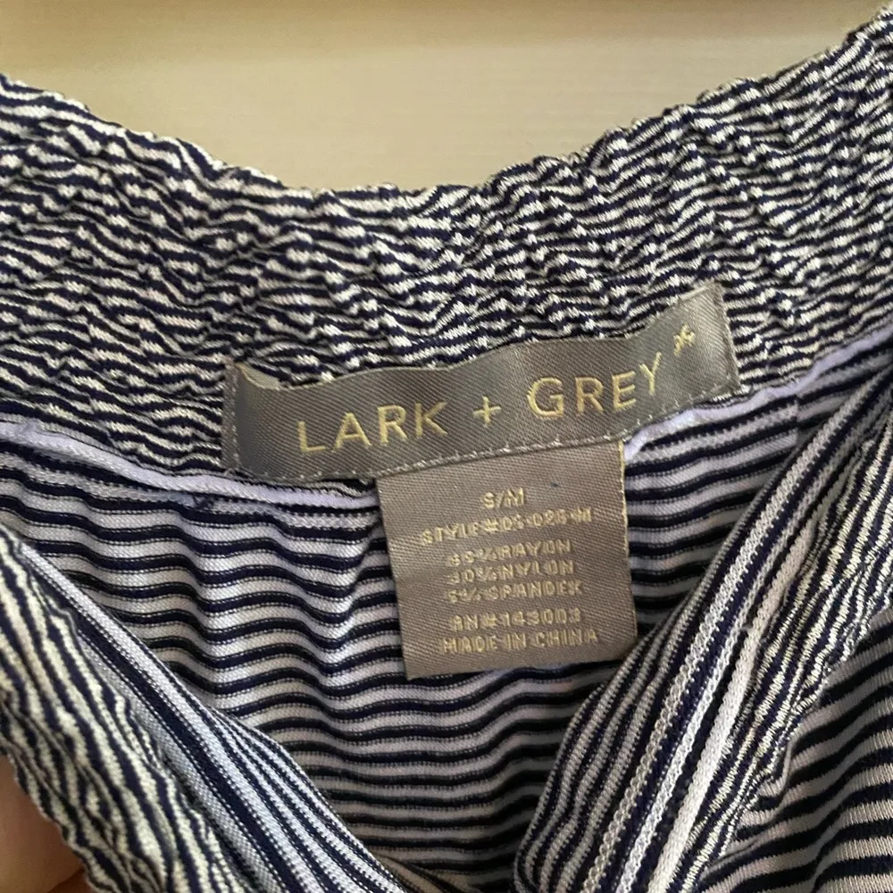 Lark and Grey Strapless Striped Maxi Dress White - Image 3